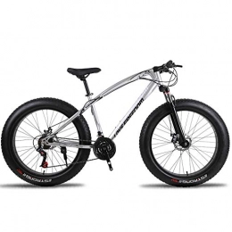 LISI Bike LISI 26 inch off-road ATV 24 speed snowmobile speed mountain bike 4.0 big tire wide tire bicycle, Silver