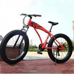 LITI Fat Tyre Mountain Bike LITI Adult Mountain Bike, 7 / 21 / 24 / 27 Speeds, 24 Inch Wheels, Mens Medium Frame, red, 24 speed