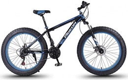 LIYONG Fat Tyre Mountain Bike LIYONG Super Wind Speed Bike! 24 speed adult mountain bike 27.5 inch fat tire bike frame made of carbon steel bike with disc brakes blue-Blue-SX003