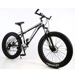 LJXiioo Fat Tyre Mountain Bike LJXiioo Fat Bike 26 Wheel Size And Men Gender Fat Bicycle From Snow Bike, Fashion Mtb 21 Speed Full Suspension Steel Double Disc Brake Mountain Mtb Bicycle, E