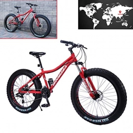 Llpeng 26 Inch 4.0 Fat Tire Snowmobile, Variable Speed Mountain Bike, 7/21/24/27/30 Speed,for Men,Women,Students,Red,21