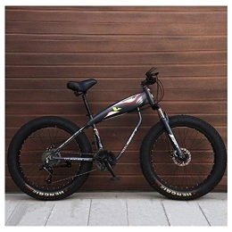 LNDDP Fat Tyre Mountain Bike LNDDP 26 Inch Mountain Bikes, Fat Tire Hardtail Mountain Bike, Aluminum Frame Alpine Bicycle, Mens Womens Bicycle with Front Suspension