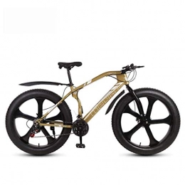 LUO Beach Snow Bicycle, Adult Fat Tire Mountain Bike, Bionic Front Fork Snow Bikes, Double Disc Brake Beach Cruiser Bicycle, 26 inch Wheels,C,27 Speed,E,24 Speed