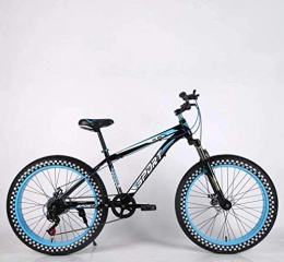 LUO Fat Tyre Mountain Bike LUO Bike，Mens Adult Fat Tire Mountain Bike, Double Disc Brake Beach Snow Bikes, Road Race Cruiser Bicycle, 26 inch Highway Wheels, B, 24 Speed, A, 21 Speed