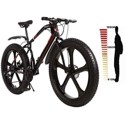 LXDDP Fat Tyre Mountain Bike LXDDP 4.1In Wide Tire Mountain Bike, Double Disc Brake 21 / 24 / 27 Variable Speed Bicycle, Positioning Tower Wheel Bike Suitable Height: 160-185Cm