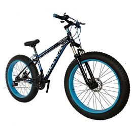 LYRWISHJD Fat Tyre Mountain Bike LYRWISHJD 24 Speed big wheel Mountain Bike Snow bike Cruiser Bicycle High-Carbon Steel Frame MTB with 4.0 fat Tire and Adjustable seat for snow beach Offroad (Color : Blue, Size : 26inch)