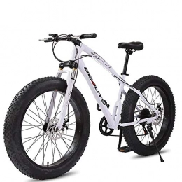 LYRWISHJD Fat Tyre Mountain Bike LYRWISHJD 4.0 Fat Tire Mountain Bike Snow Bikes Cycling Road Bikes With High Carbon Steel Frame And Bold Suspension Fork For Work, Fitness, Outing, Cross Country (Size : 26 inch, 速度 Speed : 27 Speed)