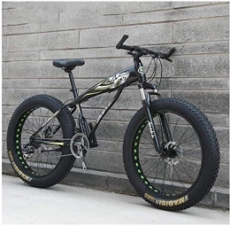 Lyyy Fat Tyre Mountain Bike Lyyy Adult Mountain Bikes, Boys Girls Fat Tire Mountain Trail Bike, Dual Disc Brake Hardtail Mountain Bike, High-carbon Steel Frame, Bicycle YCHAOYUE (Color : Yellow C, Size : 24 Inch 21 Speed)