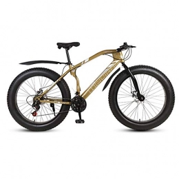 RNNTK Fat Tyre Mountain Bike Men Double Disc Brake Fat Bike Outroad Mountain Bike, RNNTK Wide Tire Off-road Variable Speed Bicycle Adult Mountain Bicycle, A Variety Of Colors Men And Women D -21 Speed -26 Inches