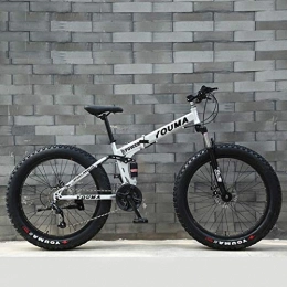 Aoyo Fat Tyre Mountain Bike Men Mountain Bikes, 26Inch Fat Tire Hardtail Snowmobile, Dual Suspension Frame And Suspension Fork All Terrain Mountain Bicycle Adult (Color : G, Size : 7 speed)