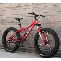 MJY Fat Tyre Mountain Bike MJY Mountain Bikes, 26Inch Fat Tire Hardtail Snowmobile, Dual Suspension Frame and Suspension Fork All Terrain Men's Mountain Bicycle Adult 7-10, 21Speed