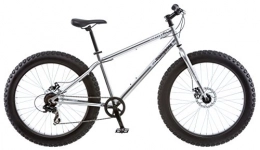 Mongoose Fat Tyre Mountain Bike Mongoose Men's Malus Fat Tire Bike, Silver