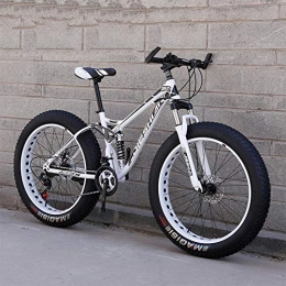 RNNTK Bike Mountain Bicycle Fat Bike, RNNTK Adult Outroad Mountain Bike Double Suspension A Variety Of Colors Double Disc Brakes Fat tires.Bike F -27 Speed -24 Inches