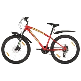 Mountain Bike 21 Speed 26 inch Wheel 42 cm Red-Sporting Goods Outdoor Recreation Cycling Bicycles