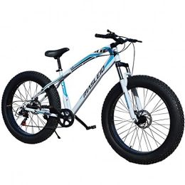 LYRWISHJD Fat Tyre Mountain Bike Mountain Bike 26 Inch Fat Tire High-Carbon Steel Frame And Shock Absorber Fork Mountain Bike 27-Speed Double Disc Brake Bicycles Unisex Adult Student Outdoors ( Size : 26 inch , 速度 Speed : 27 Speed )