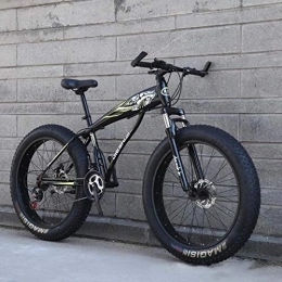  Bike Mountain Bikes, 24Inch Fat Tire Hardtail Men's Snowmobile, Dual Frame And Fork All Terrain Mountain Bicycle Adult