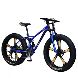 OTBKNB Fat Tyre Mountain Bike Mountain Bikes 26 inch Anti-Slip Thick Wheels Fat Tire Mountain Trail Bike for Adult Mens Womens Boys Girls, Dual Disc Brake Suspension Bicycle, High Carbon Steel Frame - Personality Cool