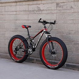 MLHH Fat Tyre Mountain Bike Mountain Bikes Cycling Cross Country Off-Road Bicycle Variable Speed Mtb Road Fat Tire Trail Bikes For Men And Women 21 Speed 26 Inch red, orange