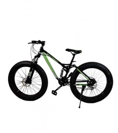 MYSZCWCF Fat Tyre Mountain Bike MYSZCWCF 26 Inch Fat Tire Mountain Bike, Men's Aluminum Alloy Suspension Mountain Bike With Adjustable Seats, Student Bike Black (Color : Green)