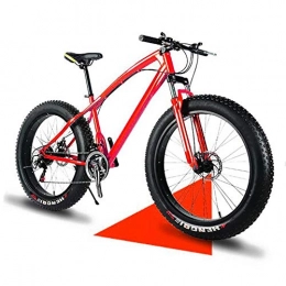 MYSZCWCF Fat Tyre Mountain Bike MYSZCWCF Adult Fat Tire Bicycle, 24-inch 24-speed Shimano 2020 Mountain Bike Snow Fat Bike Variable Speed Off-road Adult Super Wide Tire Mountain Bike Male And Female Student Bicycle (Color : Red)