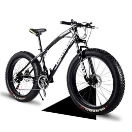 NENGGE Fat Tyre Mountain Bike NENGGE 26 Inch Hardtail Mountain Bikes with Fat Tire for Adults Men Women, Mountain Trail Bike with Front Suspension Disc Brakes, High-Carbon Steel Mountain Bicycle, Black Spoke, 21 Speed