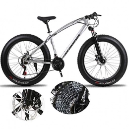 NYANGLI Fat Tyre Mountain Bike NYANGLI Fat Tire Mens Mountain Bike, Outdoor Cycling, 26-Inch / Medium High-Tensile Steel Frame, 21 / 24 / 27Speed, 26-Inch Wheels, 26 inch, 24speed
