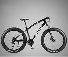 Painting Fat Tyre Mountain Bike Painting 26 Inch Bicycle Mountain Bike Fat Tire MTB Bikes, High-Carbon Steel Frame, Shock-Absorbing Front Fork Dual Disc Brake BXM bike (Color : Black, Size : 24 speed)