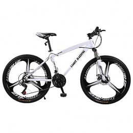 PengYuCheng Full suspension mountain bike 27-speed bicycle 26-inch men's mountain bike disc brake city bicycle, fully adjustable front and rear suspension, off-road bicycle