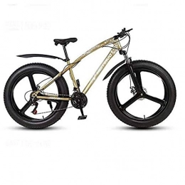 Qinmo Bike Qinmo 26-inch fat tire mountain bike, adult male and female mountain bike, 21-27 speed shift, high carbon steel frame, mechanical disc brake (Color : D, Size : 21 speed)