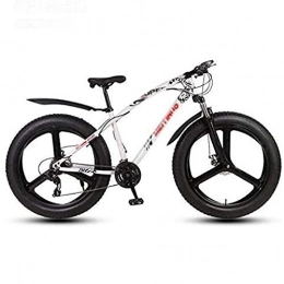 Qinmo Bike Qinmo Adult mountain bike, 26-inch fat tire mountain bike, 21-27 speed, dual disc brakes and shock-absorbing all-terrain mountain bike (Color : E, Size : 27 speed)
