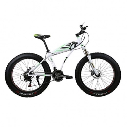 Qinmo Bike Qinmo Mountain Bike, Double Disc Brake / Aluminum Alloy Frame Cruiser Bikes, Beach Snowmobile Bicycle, 26 inch Fat Tire, 7-30 Speed (Color : C, Size : 27 speed)