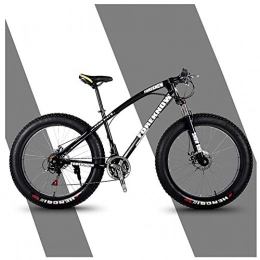 QMMD Fat Tyre Mountain Bike QMMD 24-Inch Mountain Bikes, Hardtail Mountain Bike, Adult 7-21-24-27-Speed Mountain Trail Bike, High-carbon Steel, Dual Disc Brake Anti-Slip Bikes, E Spokes, 27 speed