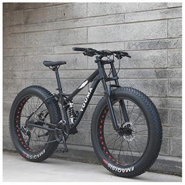 QMMD Bike QMMD 26-Inch Mountain Bikes, Adult 21-24-27-Speed Dual Suspension Bicycle, Mens Dual Disc Brake Mountain Bicycle, High-carbon Steel Anti-Slip Fat Tire Bikes, B Spokes, 27speed