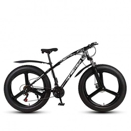 QYL Fat Tyre Mountain Bike QYL Mountain Bikes 4.0 Fat Tire Snow Bicycle, Dual Suspension Frame And Suspension Fork All Terrain Mountain Bike, Black, 26 Inch 27 Speed, BLACK 2