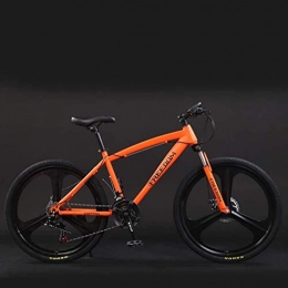 QZ Fat Tyre Mountain Bike QZ Adult 26 Inch Mountain Bike, Teenage Student Double Disc Brake Bicycles, Beach Snow Bicycle, Magnesium Alloy Integrated Wheels, Man Woman General Purpose (Color : Orange, Size : 24 speed)