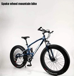 QZ Fat Tyre Mountain Bike QZ Adult Fat Tire Mountain Bike, Snow Bikes, Double Disc Brake Beach Cruiser Bikes, Men All-Terrain Full Suspension Bicycle, 4.0 Wide 26 Inch Wheels (Color : A, Size : 27 speed)