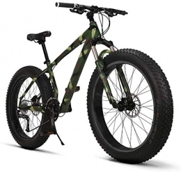 QZ Fat Tyre Mountain Bike QZ Adult Mens Fat tire Mountain Bike, Aluminum Alloy Frame Beach Snow Bikes, Double Disc Brake 27 Speed Bicycle, 26 Inch Wheels (Color : A)