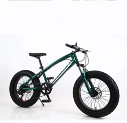 QZ Bike QZ Fat Tire Mens Mountain Bike, Double Disc Brake / High-Carbon Steel Frame Bikes, 7 Speed, Beach Snowmobile Bicycle 20 inch Wheels, Colour:E (Color : I)