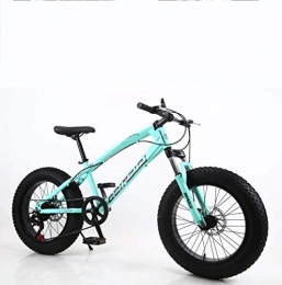 QZ Fat Tyre Mountain Bike QZ Fat Tire Mens Mountain Bike, Double Disc Brake / High-Carbon Steel Frame Cruiser Bikes, Beach Snowmobile Bicycle, 7 speed (Color : J, Size : 24 inches)