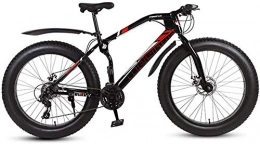 QZ Bike QZ Mens Adult Fat Tire Mountain Bike, Bionic Front Fork Cruiser Bicycle, Double Disc Brake Beach Snow Bikes, 26 Inch Wheels (Color : A, Size : 21 speed)