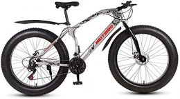 QZ Fat Tyre Mountain Bike QZ Mens Adult Fat Tire Mountain Bike, Bionic Front Fork Cruiser Bicycle, Double Disc Brake Beach Snow Bikes, 26 Inch Wheels (Color : B, Size : 21 speed)