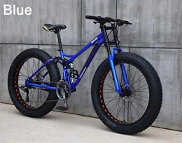 QZ Fat Tyre Mountain Bike QZ Mountain Bike 21 Speed Variable Speed Off Road Beach Snowmobile Adult Super Wide 4.0 Large Tire Mountain Bike Male And Female Bicycle Students (Color : Blue)