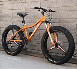 QZ Bike QZ Mountain Bike, Hard-Tail Mountain Bicycle, High Carbon Steel Frame, Dual Disc Brake And Front Suspension Fork, 26 Inch Wheels (Color : Orange, Size : 7 speed)