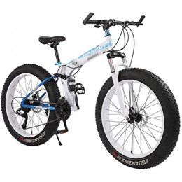 Rabbfay Bike Rabbfay Foldable Frame Fat Tire Dual-Suspension Mountain Bicycle, Adult Mountain Bikes, High-Carbon Steel Frame, All Terrain Mountain Bike, 26Inch Red, 7 Speed, A, 26Inch 30 speed