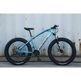 RNNTK Fat Tyre Mountain Bike RNNTK Adult Fat Bike Outroad Racing Cycling, Comfortable Snow Bicycle Front And Rear Mechanical Disc Brake Outroad Mountain Bike, Carbon Steel Car Available In A Variety Of Colors L 30 Speed-26 Inches