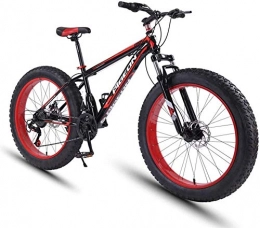 Smisoeq Fat Tyre Mountain Bike Smisoeq 24-speed mountain bike, 27.5 inches fat tire mountain off-road vehicles, high-carbon steel frame, men and ladies all-terrain mountain bike, with double disc