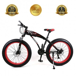 TBAN Fat Tyre Mountain Bike Snowmobile, Mountain Bike, Wide Tire, Disc Brake, Shock Absorber Student Bicycle, Selected Roulette, Aluminum Alloy High Carbon Steel Frame, 24inch7speed