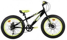 Sonic Fat Tyre Mountain Bike Sonic Unisex-Youth Fatbike 20 D Bicycle, Black / Yellow