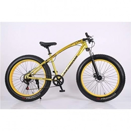 Sucastle Fat Tyre Mountain Bike Sucastle 26 Inch Road Mountain Bike Bikes Bicycle For Teens Of Adults Men And Women High Carbon Steel Frame Double Disc Brake Fat Tire Yellow (Size : 21speed)