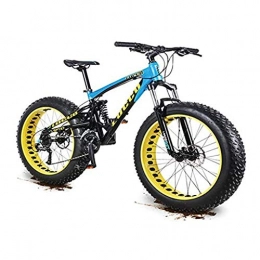 LIYONG Fat Tyre Mountain Bike Super bike! Cross the mountains! 27 Speed Adult Mountain Bikes, 26 Inch Dual-Suspension Mountain Bikes, Oil Disc Brake Anti-Slip Bikes, Mens Womens Overdrive Fat Tire Bicycle -SD004 ( Color : Blue )